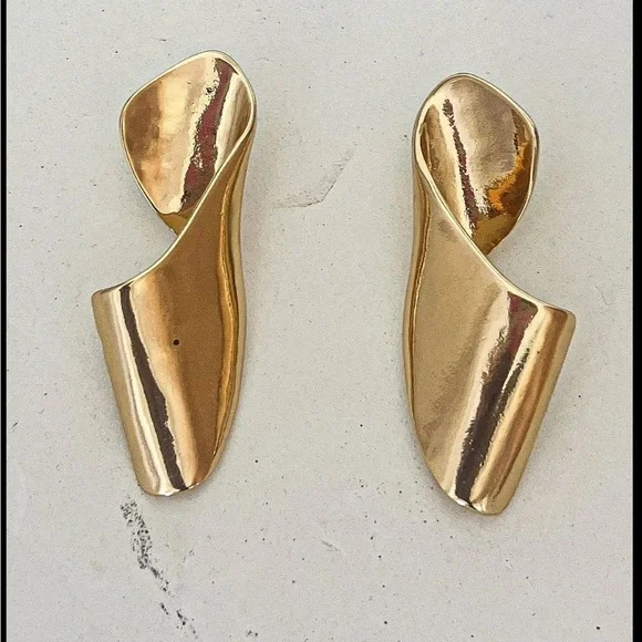 Elegant Gold-Tone Earrings - Picture 1 of 4